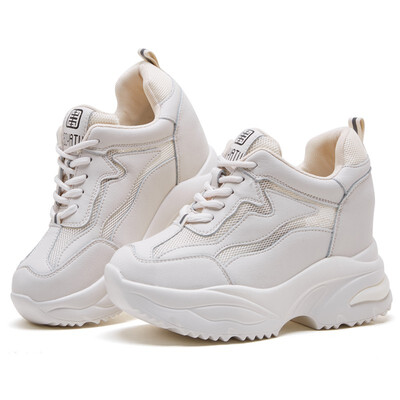 

New Fathers&Girls Shoes in 2019 Fashionable White Shoes Muffin Thick Bottom Increased Leisure Sports Shoes