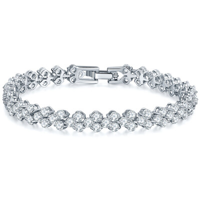 

Full Zircon Luxury Bracelet Exquisite Super Flash Multilayer Womens Bracelet