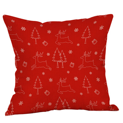 

Tailored Christmas Pillow Case Glitter Cotton Linen Sofa Throw Cushion Cover Home Decor