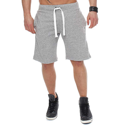 

Gobestart Summer Mens Lace-up Pocket Casual Solid Color Five-point Shorts