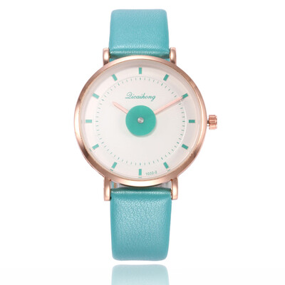 

Korean version of the female student belt watch simple scale two