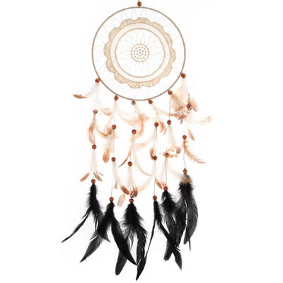 

Flower Pattern Lace Dream Catcher Feather Car-Wall Hanging Handmade Gifts