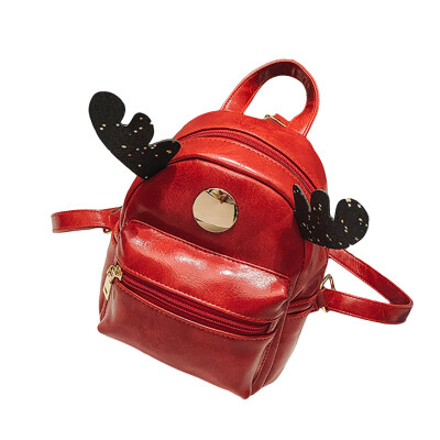 

Tailored Children Backpack Casual Mini Elk Antler Small Backpack Leather Travel Backpack