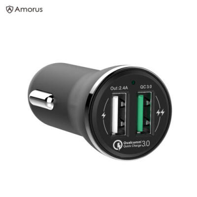 

Fast Car Charger Adapter 30W 54A Dual USB QC 30 for iPhone 8 X Samsung huawei