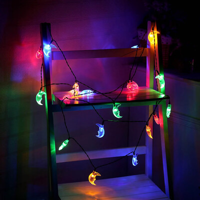

LED String LightsMoon Pattern Solar Powered 20LED String Lights Home Garden Yard Party Lamp DecorSolar String Lights