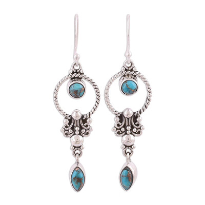

Women Vintage Faux Turquoise Dangle Drop Hook Earrings Hanging Jewelry Gifts