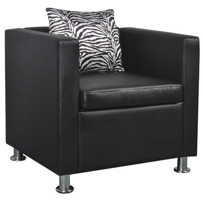 

Cube Armchair Artificial Leather Black