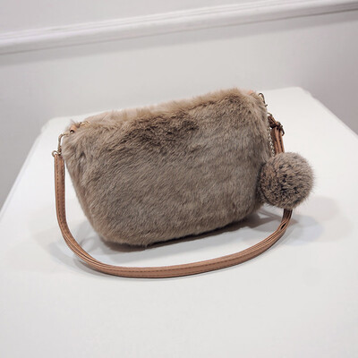 

Tailored Womens Candy Colors Pretty Cute Plush Handbag Shoulder Bag GY