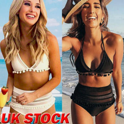 

UK Womens Bikini Set Swimsuit High Waist Ladies Bathing Suit Swimwear Beachwear