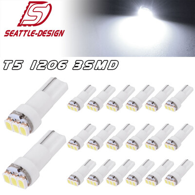 

20x Super White T5 3SMD Led Instrument Panel Dash Gauge Light Bulbs 17 18 73 74
