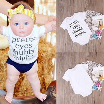 

Cotton Newborn Infant Baby Boy Girls Bodysuit Romper Jumpsuit Clothes Outfits White 0-24M