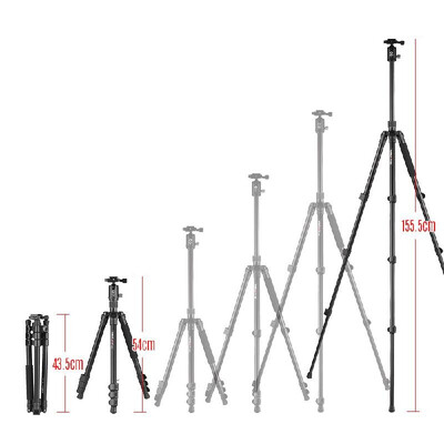 

Kingjoy G555G0 Aluminum Alloy 4-Section Travel Tripod Detachable Monopod with Panoramic Ball Head Flip Buckle Design for Canon So