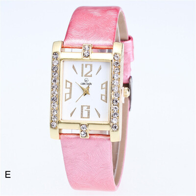 

〖Follure〗Retro Candy Colors Design Leather Band Analog Alloy Quartz Wrist Watch