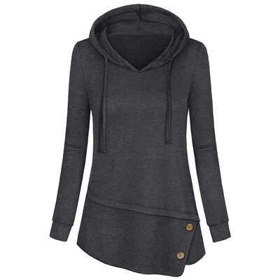 

Tailored Fashion Women Casual V-Neck Print Blouse Long Sleeve Irregular Loose Tops