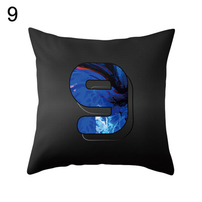 

Colorful Number Figure Pillow Case Cushion Cover Sofa Bed Car Cafe Office Decor