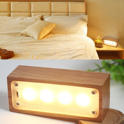 

〖Follure〗USB Rechargeable Creative LED Wooden Drawer Box Shape Light Desk Night Lamp