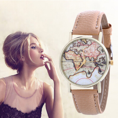 

World Map Watch Casual Women Quartz Wristwatches Dress Watches Quartz Watches Relogio Feminino Halloween Christmas Gift