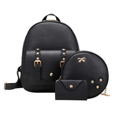 

3pcs Autumn Winter Women Flower Backpack Messenger Bag Shoulder Bag Set