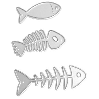 

Fish Bones Metal Cutting Dies Stencils Embossing DIY for ScrapbookingPhoto