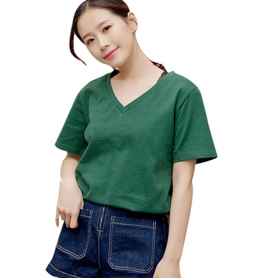 

Womens O-Neck Solid Short Sleeve Loose T-Shirt