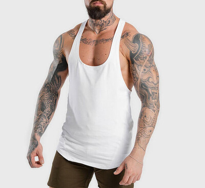 

Mens Workout Undershirts Tank Top Bodybuilding Gym Muscle Fitness Stringer Tee