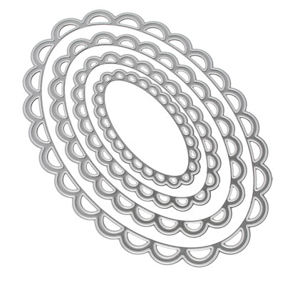 

4PCS Oval Cutting Dies Stencil For DIY Scrapbooking Embossing Decor Craft