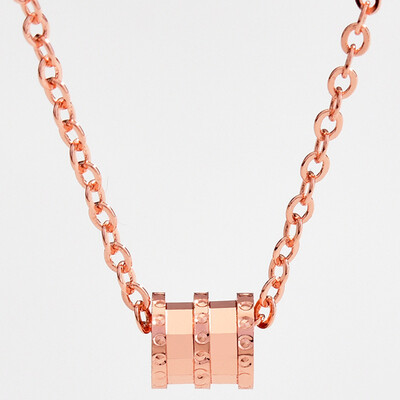 

Small Waist Round Cylindrical Full Diamond Pendant Necklace