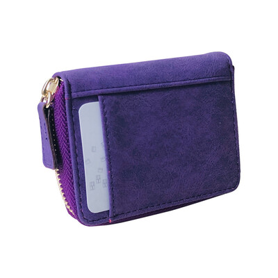 

Tailored Women Men Fashion Accordion Style Matte Leather Fabric Card Wallet Package