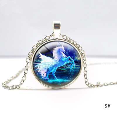 

Fashion Silver - Charm Time Pendant New Unicorn Hot Sale Vintage