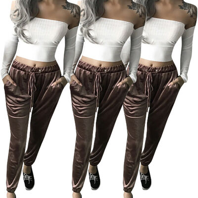 

Women Sweatpants Fleece Jogger Pants Trousers Harem Casual Winter Drawstring