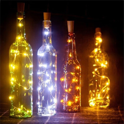 

10x 20 LED 2M Cork Shape Starry Night Light Wine Bottle Lamp Garden Party