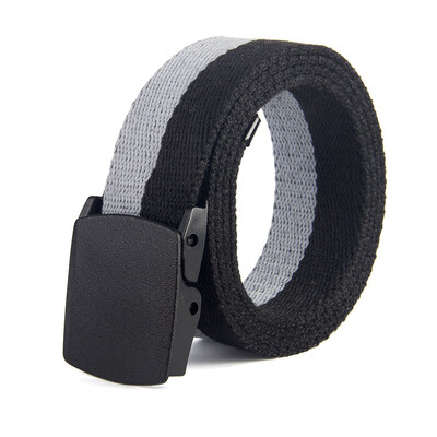 

Unisex Belt Quality Stripe Canvas Automatic Buckle Mens Belt Fashion Casual Jeans Women belt Fabric belt Luxury belt 110cm