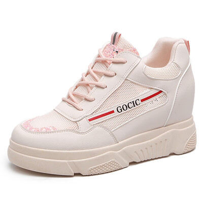 

Increased small white tide shoes female 2019 summer summer new autumn shoes wild thick bottom increased net red&white shoes autumn