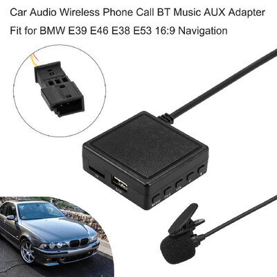 

Car Audio Wireless Phone Call BT Music AUX Adapter Fit for BMW E39 E46 E38 E53 169 Navigation