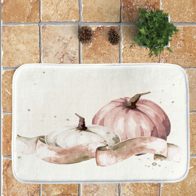 

Toponeto Thanksgiving Day Pumpkin lantern Entrance Door Bathroom Mat Indoor Bath Decor