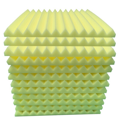 

Gobestart 12Pcs Acoustic Foam Panel Sound Stop Absorption Sponge Studio KTV Soundproof