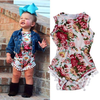 

Floral Newborn Baby Girls Bodysuit Romper Jumpsuit One-pieces Sunsuit Clothes Set 0-24M