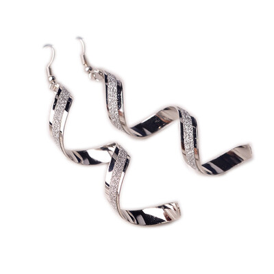 

Women Sophisticated Twist Spiral Eardrops Lady Girl Dangle Hook Earrings Jewelry