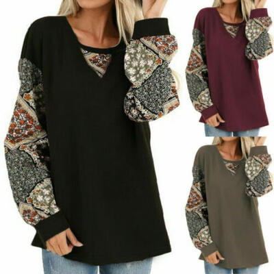 

Autumn Womens Tunic Tops Long Sleeve Casual Loose Blouse Fashion Shirt T-Shirt