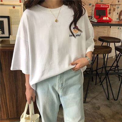 

T Shirt Women Summer Harajuku Short Sleeve Fun T-Shirt T-shirt Cartoon Top Tees Female Girl Tops