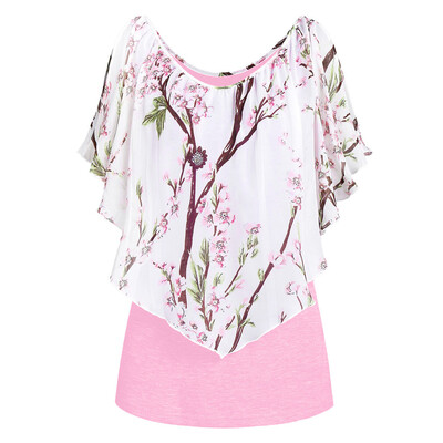 

Starmoon Women Summer Beach Flowers Vest Top Sleeveless Blouse Casual Tank Loose T-Shirt