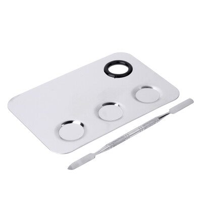 

Colour Palette Stainless Steel 3 Holes Black Circle Palette Plate Knife