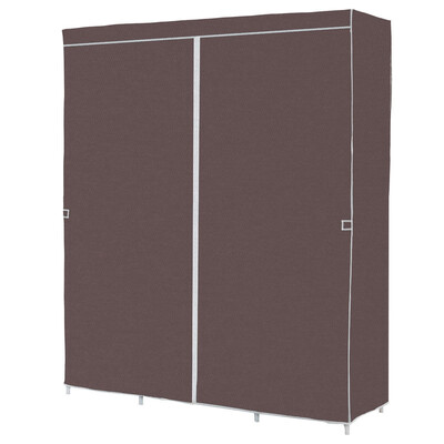 

60" Non-woven Fabric Wardrobe Storage Portable Clothes Closet-Brown