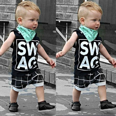 

2pcs Toddler Kids Baby Boy T-shirt TopsCasual Pants Trousers Clothes Outfit Set D