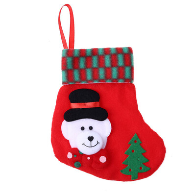 

〖Follure〗Christmas Eve Candy Gifts Bags Burlap Snowflake Socks Xmas Tree Stocking Pendant