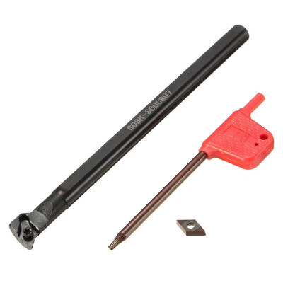 

1Pc S08K-SDUCR07 Lathe Turning Tool Boring Bar Holder 8×125mm 1Pc DCMT0702 Insert 1Pc Wrench