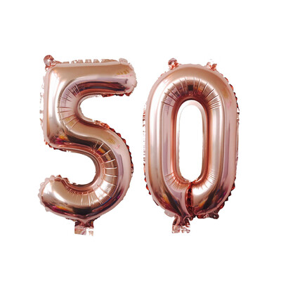 

Toponeto 40 Inch Rose Gold Number Foil Digital Balloons For Birthday Party