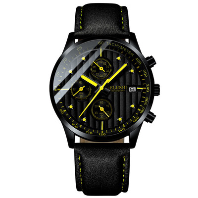 

Luxury Mens Quartz Watch Sport Casual Wristwatch Men Military Clock Leather Wrist Watch Waterproof 30M Relogio Masculino 2019