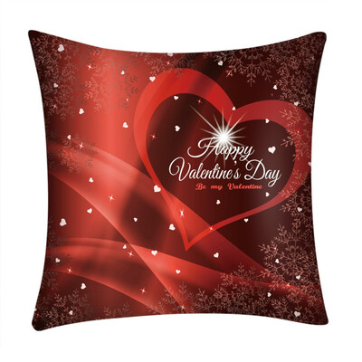 

Siaonvr Valentines Day Polyester Printed Sofa Car Home Decoration Pillow Case