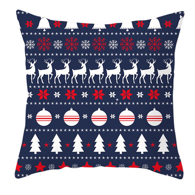 

Christmas Cushion Cover Santa Claus Pattern Square Pillow Case dog Sofa Unique Does not include pillow core